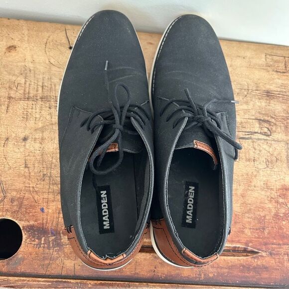Madden men's sz 12 M-Dodge lace shoes black & brown - Picture 6 of 11